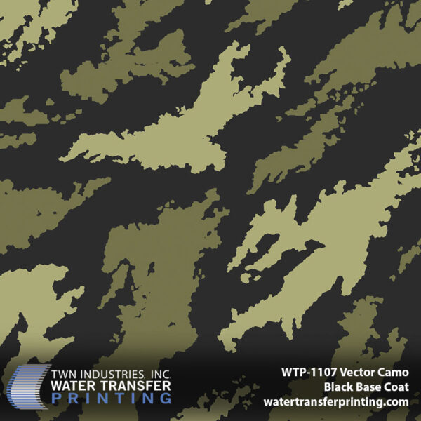 WTP-1107 Vector Camo Black Base Coat hydrographic film