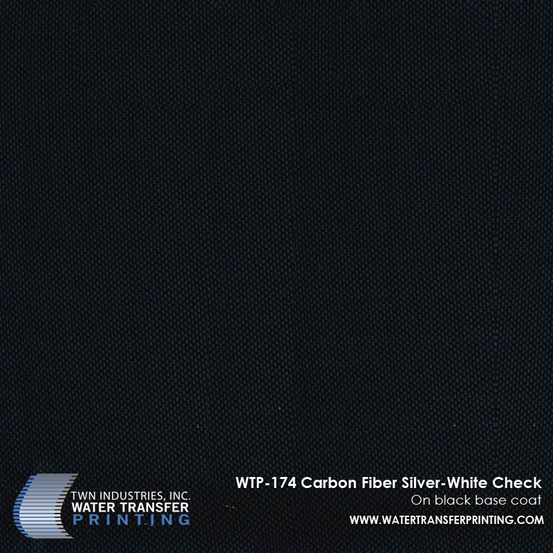 WTP-174 Carbon Fiber Silver White Check Fade hydrographic film