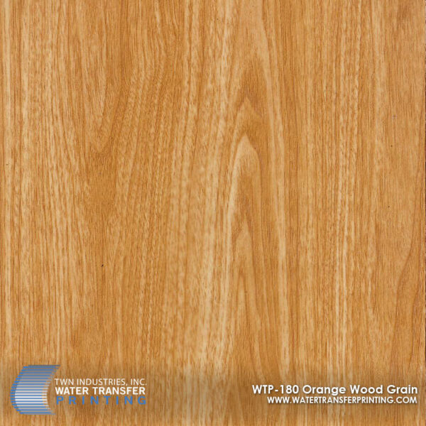 WTP-180 Orange Wood Grain hydrographic film