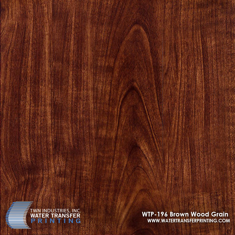 WTP-196 Brown Wood Grain hydrographic film