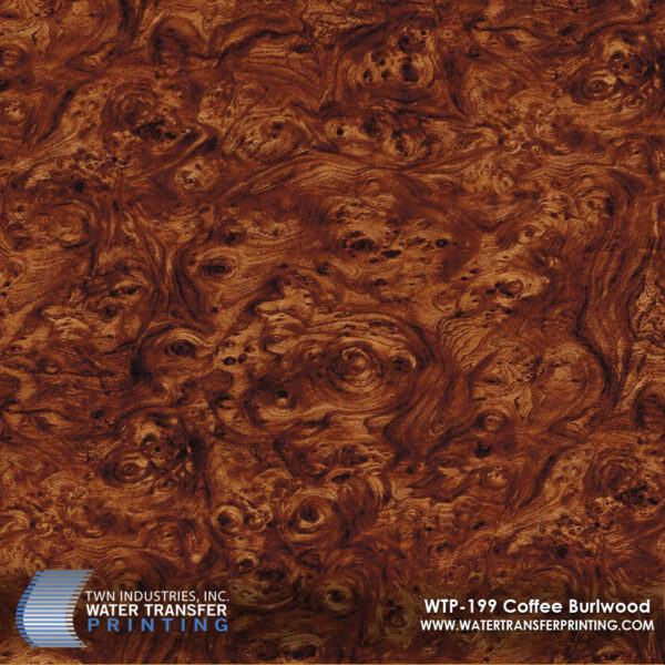 WTP-199 Coffee Burlwood hydrographic film
