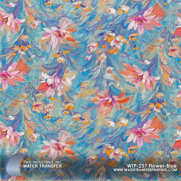 WTP-257 Flower Blue hydrographic film
