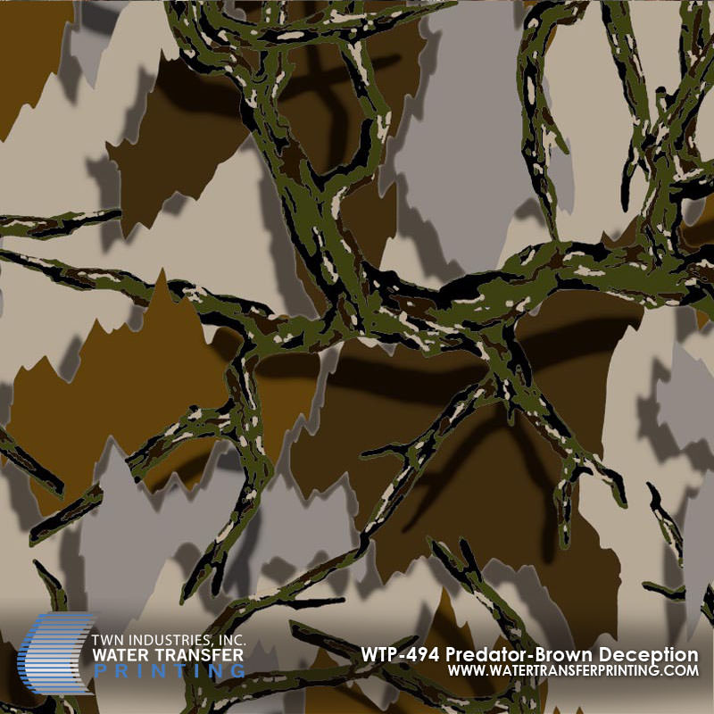 WTP-494 Predator Brown Deception hydrographic film