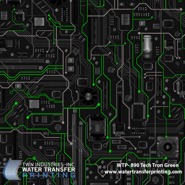 WTP-890 Tech Tron Green hydrographic film