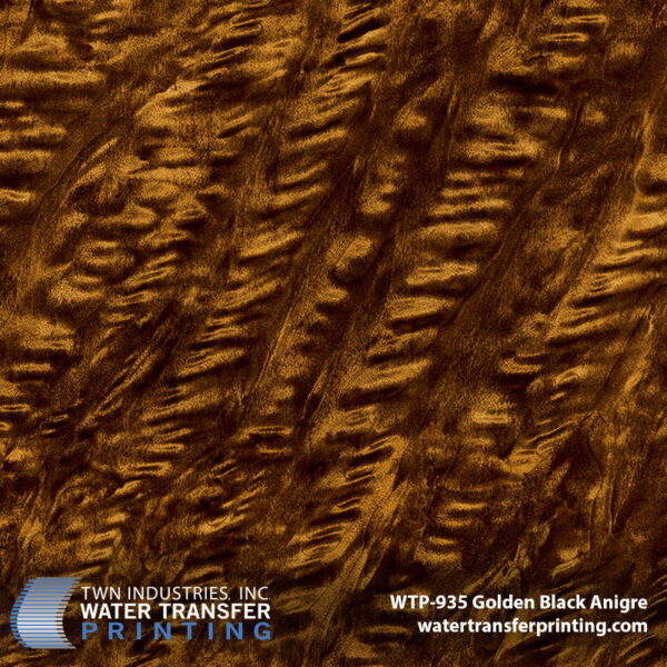 WTP-935 Golden Black Anigre hydrographic film
